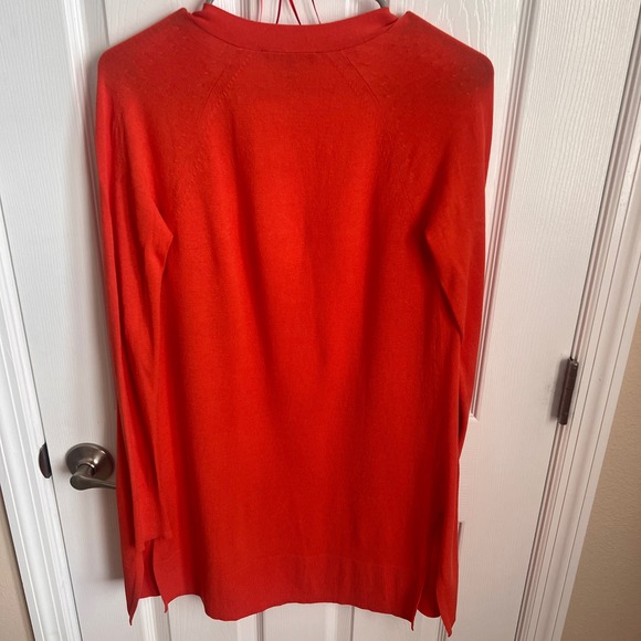 Ann Taylor Petite Orange Open Front Cardigan Sweater XSP - Picture 5 of 7